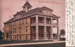 Deaconess Hospital Northwood ND Brick Building Cupola Postcard