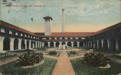 Warrensville Infirmary Courtyard, Cleveland, OH Postcard