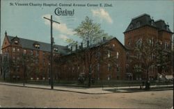 St. Vincent Charity Hospital, Central Ave Corner E. 22nd Postcard