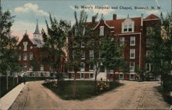 St. Mary's Hospital and Chapel, Roswell, N. M. Postcard