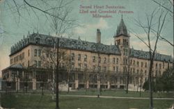 Sacred Heart Sanitarium, 22nd & Greenfield Avenues Postcard