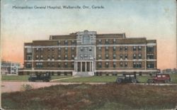 Metropolitan General Hospital, Walkerville, ON Postcard