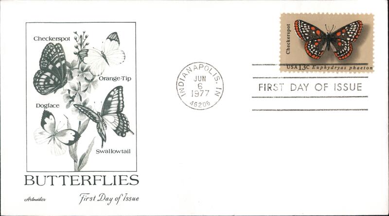 1977 13c Butterflies First Day Cover First Day Covers