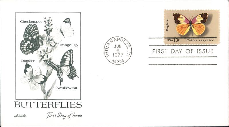 1977 13c Butterflies First Day Cover First Day Covers