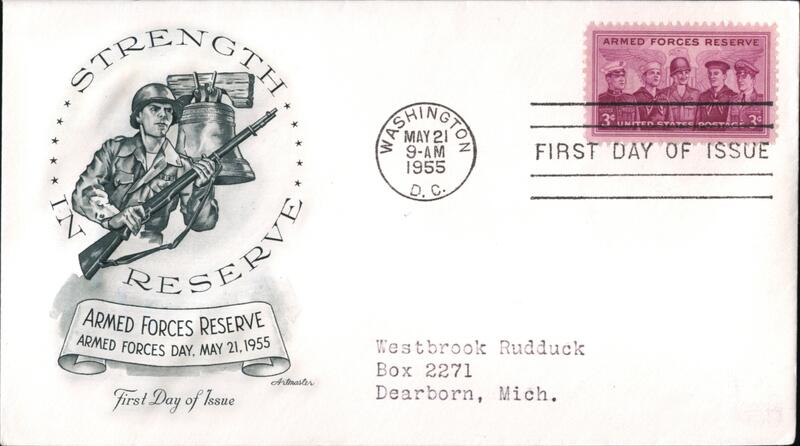 1955 3c Armed Forces Reserve First Day Cover First Day Covers