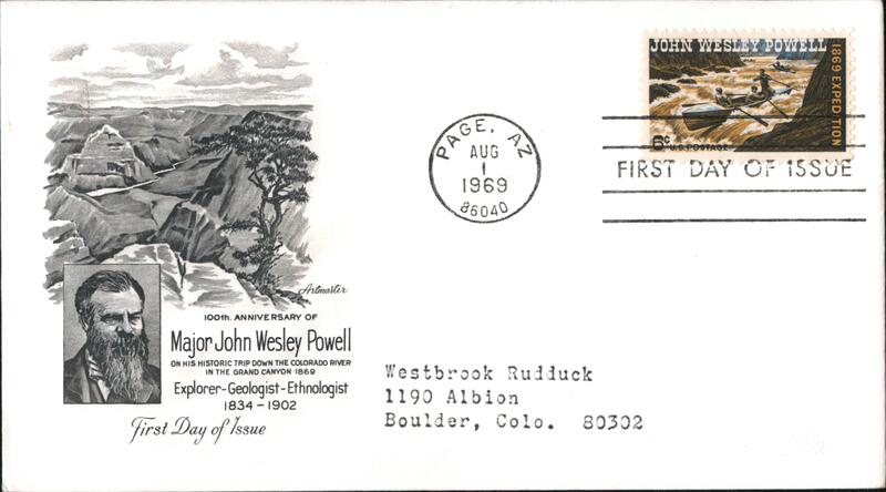 1969 6c John Wesley Powell First Day Cover First Day Covers