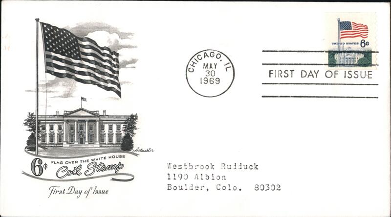 1969 6c Flag Over the White House First Day Cover First Day Covers