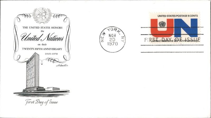1970 6c United Nations 25th Anniversary FDC First Day Covers