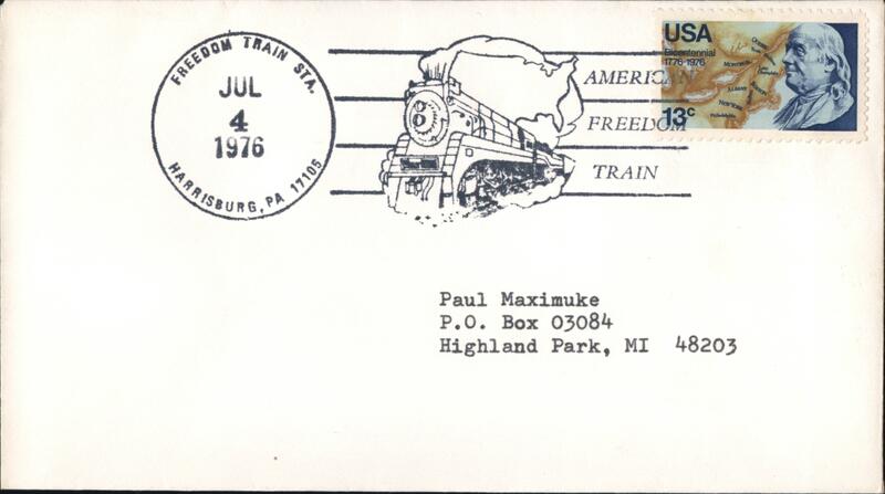 1976 13c American Freedom Train FDC First Day Covers
