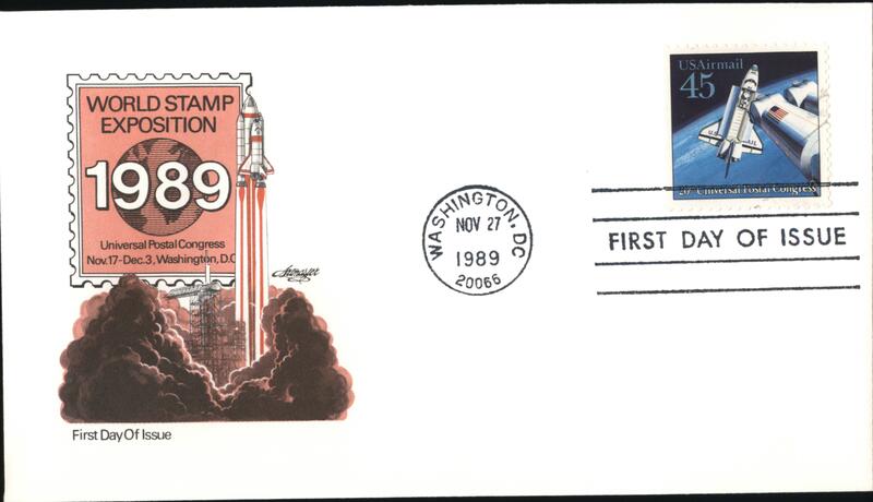 1989 45c Space Shuttle First Day Cover First Day Covers