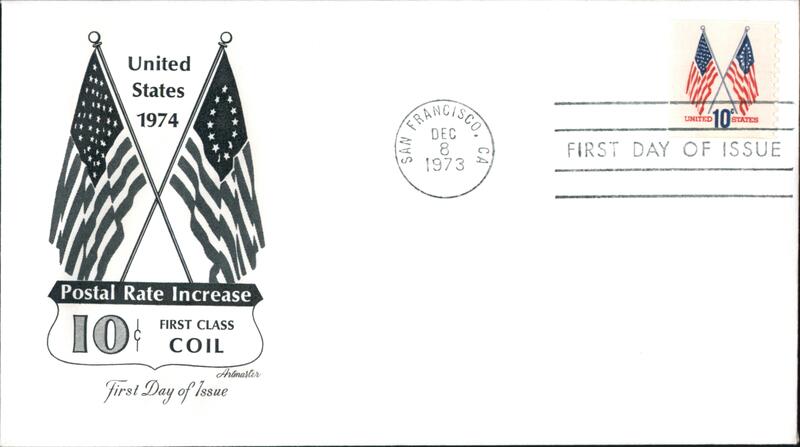1974 10c Postal Rate Increase First Day Cover First Day Covers