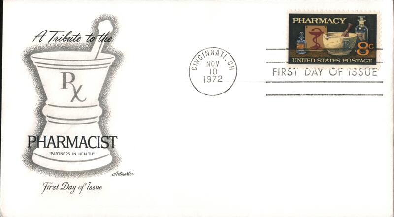 1972 8c Pharmacy First Day Cover First Day Covers