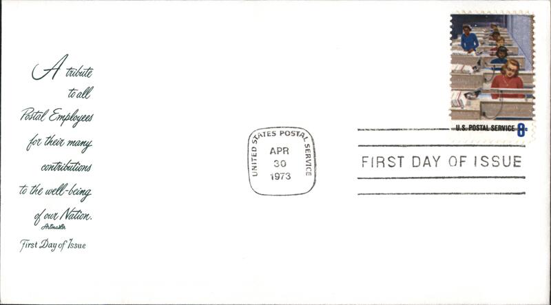1973 8c Postal Employees First Day Cover First Day Covers