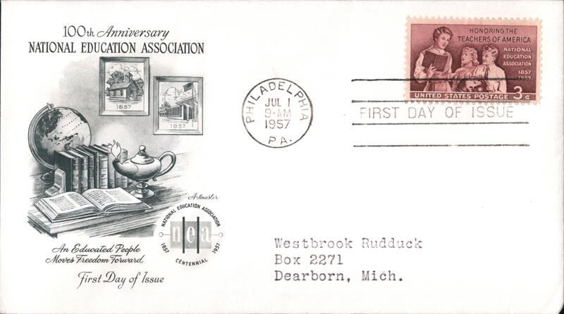 1957 3c National Education Association 100th Anniversary