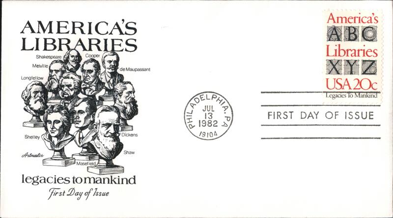 1982 20c America's Libraries First Day Cover First Day Covers
