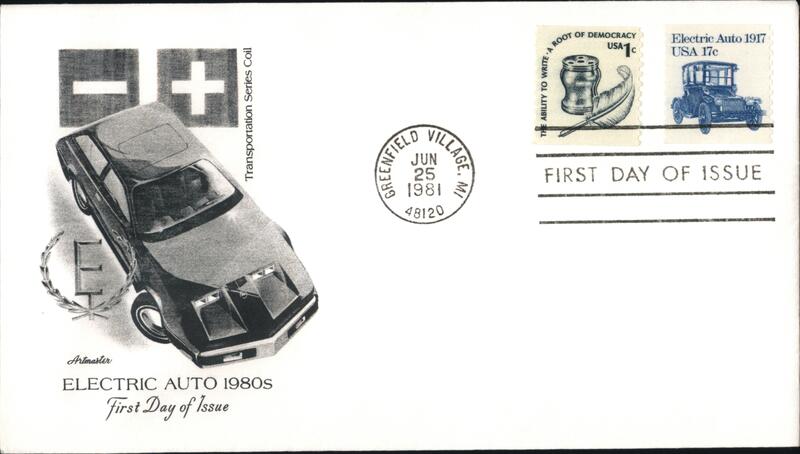 1981 17c Electric Auto First Day Cover First Day Covers