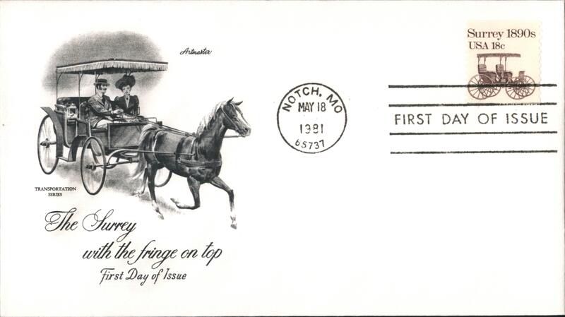 18c 1981 Surrey with the Fringe on Top FDC First Day Covers