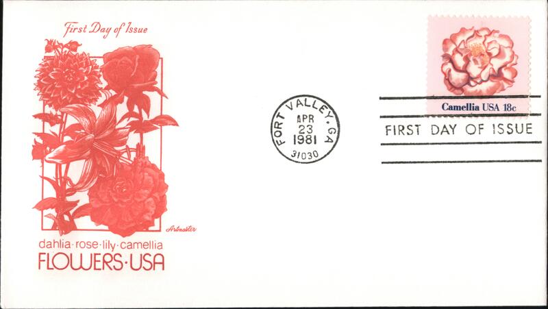 1981 18c Camellia Flowers First Day Cover First Day Covers