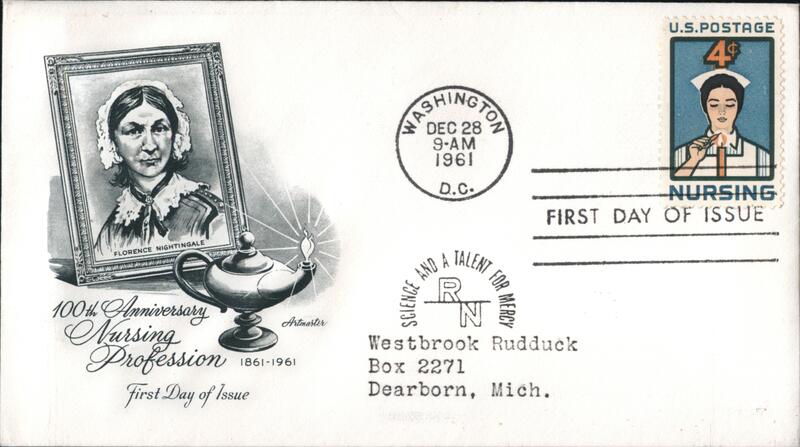 1961 4c Nursing First Day Cover First Day Covers