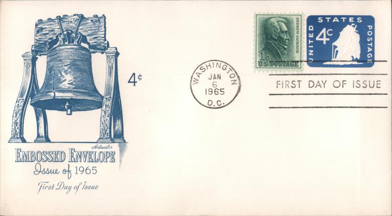 1965 4c Embossed Envelope First Day Cover First Day Covers