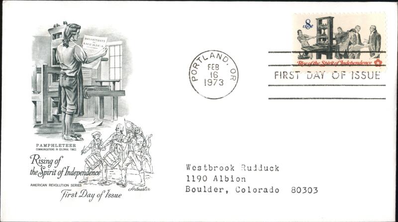 1973 8c Rise of the Spirit of Independence First Day Cover