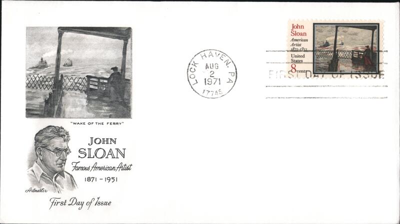 1971 8c John Sloan First Day Cover First Day Covers