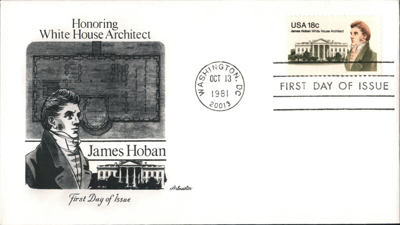 1981 18c James Hoban White House Architect FDC First Day Covers