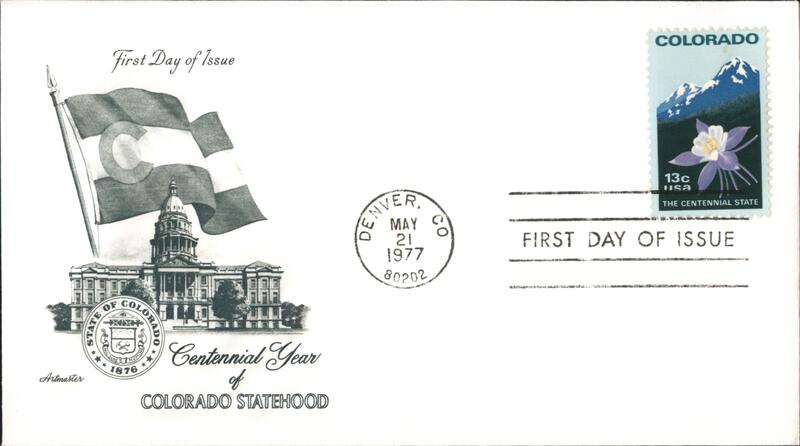1977 13c Colorado Statehood Centennial First Day Cover