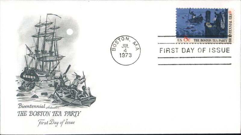 1973 8c Boston Tea Party First Day Cover First Day Covers