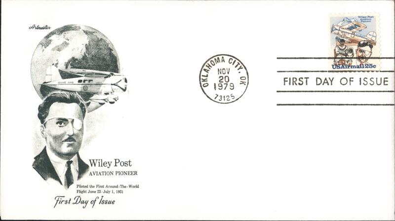 1979 25c Wiley Post Aviation Pioneer First Day Cover