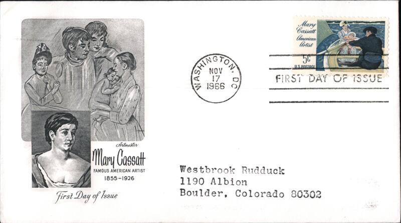 1966 5c Mary Cassatt First Day Cover First Day Covers