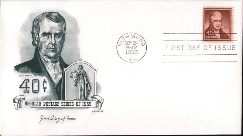 1955 40c John Marshall First Day Cover First Day Covers