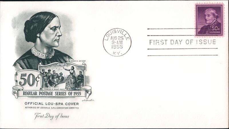 1955 50c Susan B. Anthony First Day Cover First Day Covers