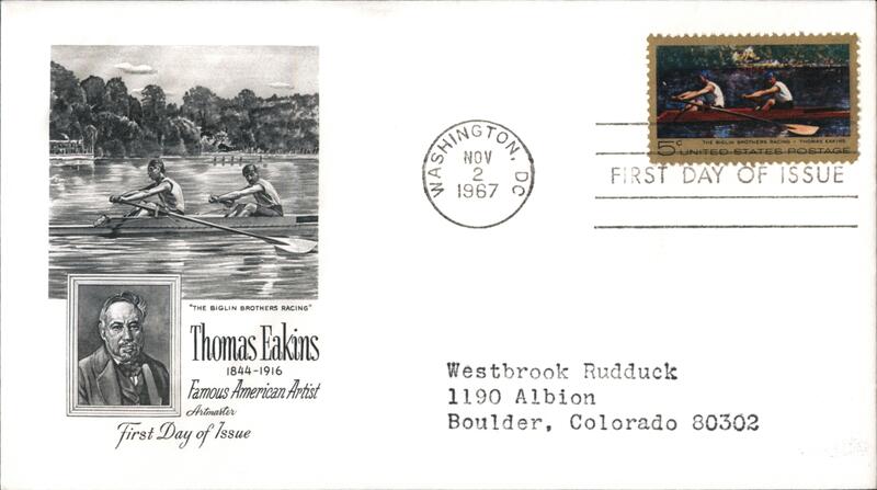 1967 5c Thomas Eakins First Day Cover First Day Covers