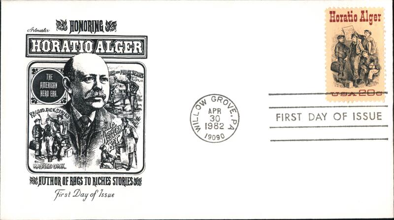 1982 20c Horatio Alger First Day Cover First Day Covers