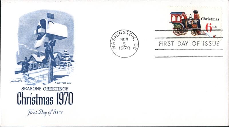1970 6c Christmas Toy Train First Day Cover First Day Covers