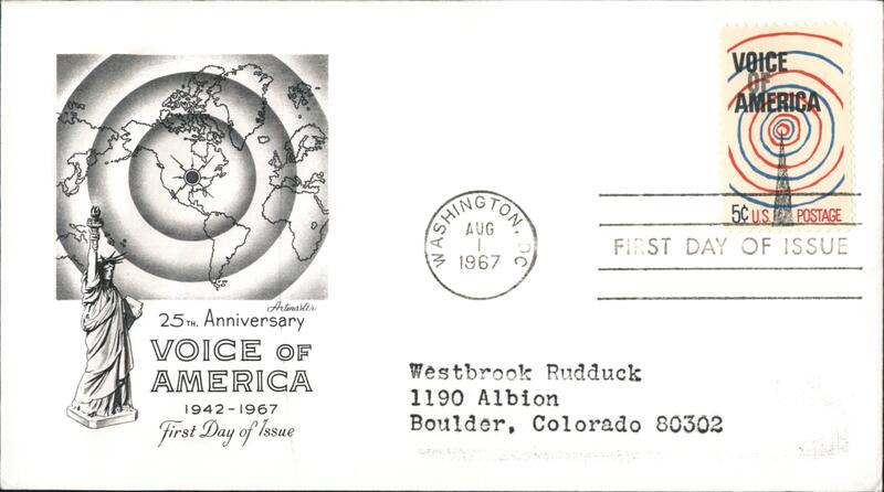 1967 5c Voice of America First Day Cover First Day Covers