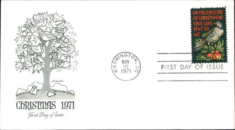 1971 8c Christmas Partridge in a Pear Tree First Day Cover