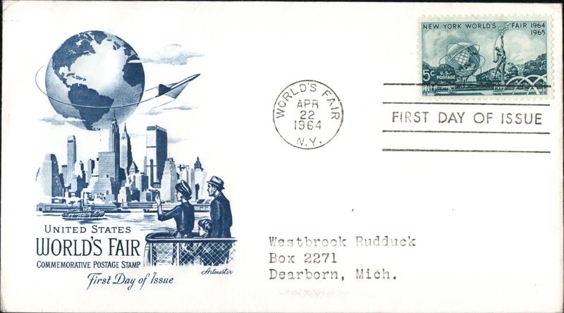 1965 5c New York World's Fair First Day Cover First Day Covers