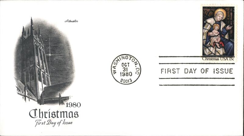 15c 1980 Christmas Madonna and Child First Day Cover