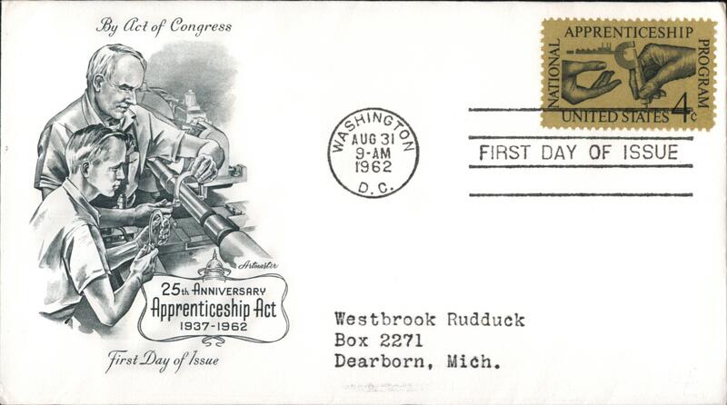 1962 4c National Apprenticeship Program First Day Cover