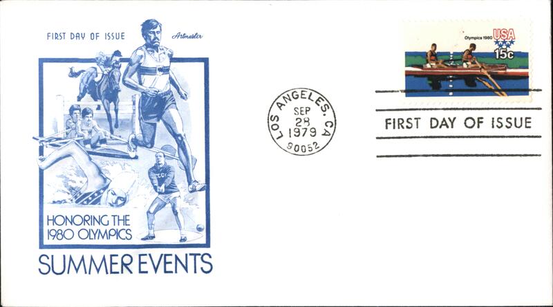 1980 15c Olympics Rowing First Day Cover First Day Covers