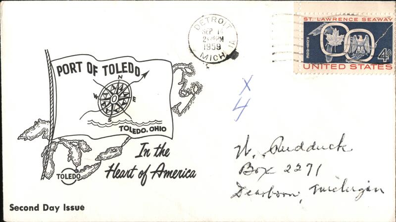1959 4c St Lawrence Seaway Second Day Issue FDC First Day Covers