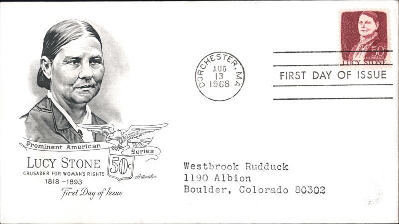 1968 50c Lucy Stone First Day Cover First Day Covers