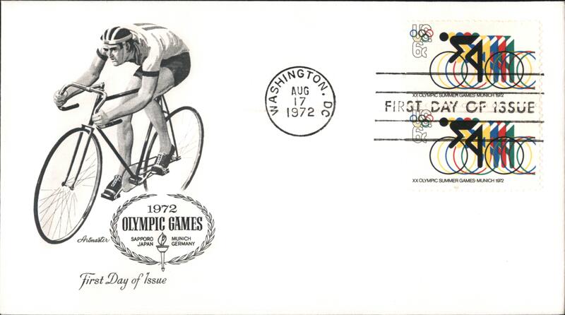 1972 6c Olympics Cycling First Day Cover First Day Covers