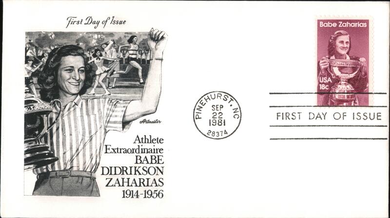 1981 18c Babe Zaharias First Day Cover First Day Covers