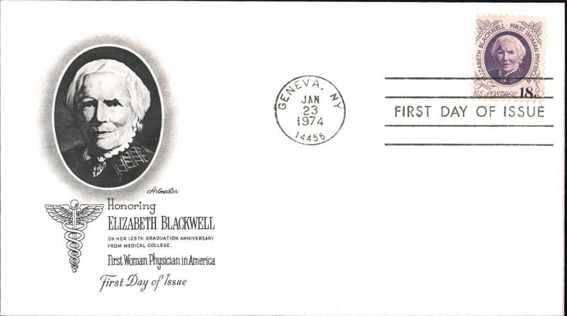 1974 18c Elizabeth Blackwell First Day Cover First Day Covers