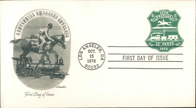 1976 13c Bicentennial Embossed Envelope First Day Cover