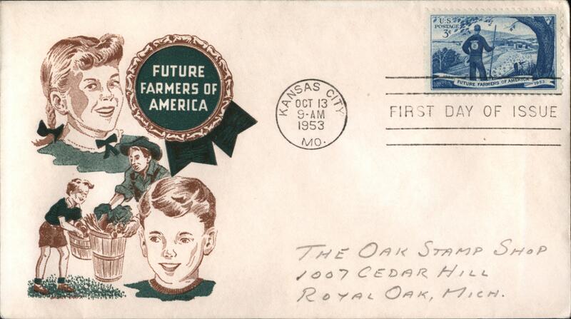1953 3c Future Farmers of America First Day Cover First Day Covers