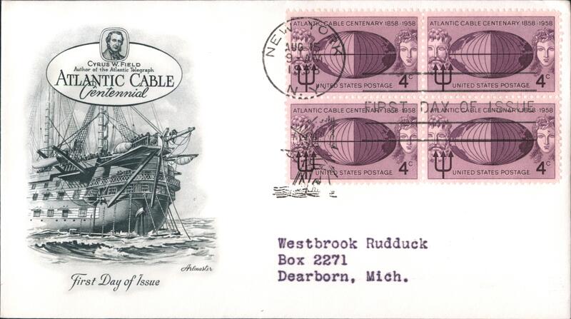 1958 4c Atlantic Cable Centenary First Day Cover First Day Covers